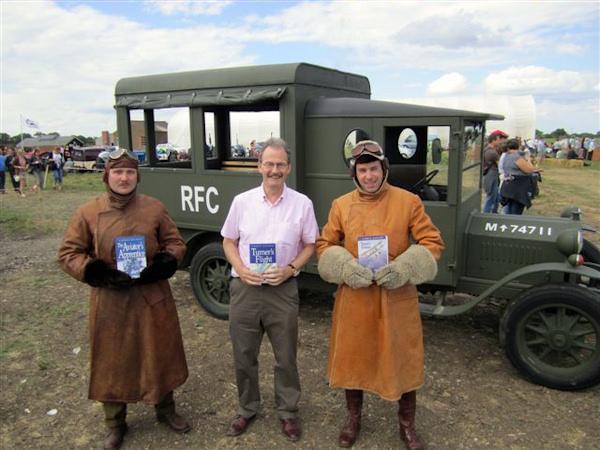 Display included vintage motorcycles, cars and military vehicles